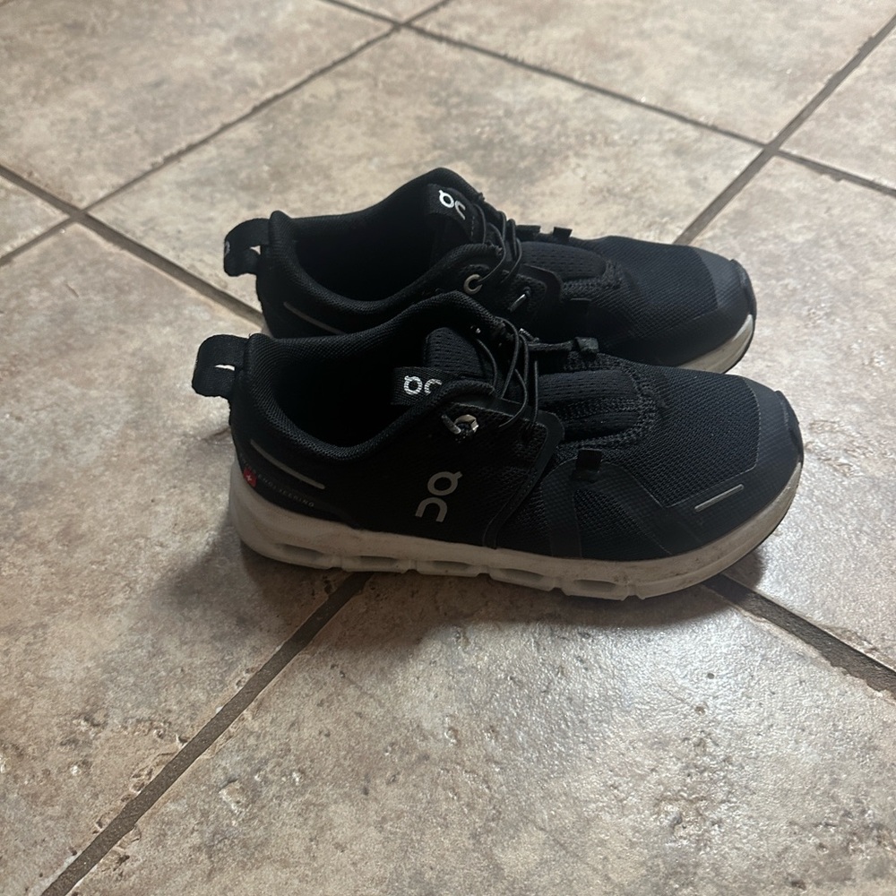 On Running Black and White Athletic Shoes